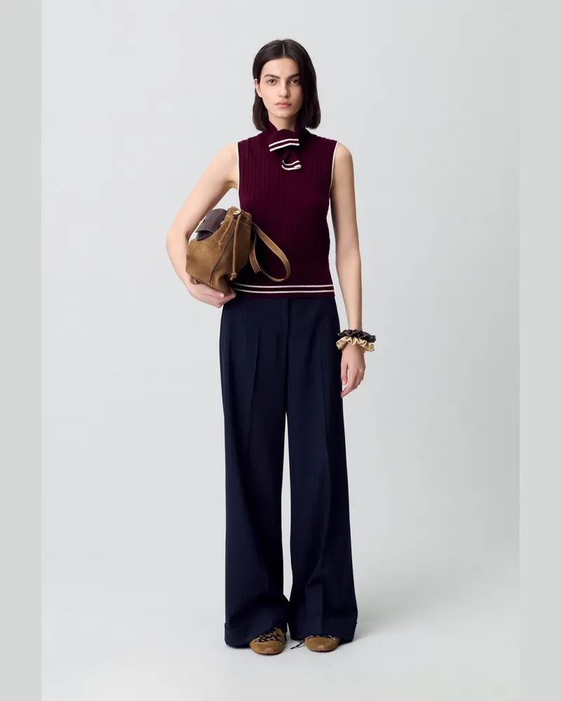 Claudie Pierlot Ärmelloser Pullover Bordeaux