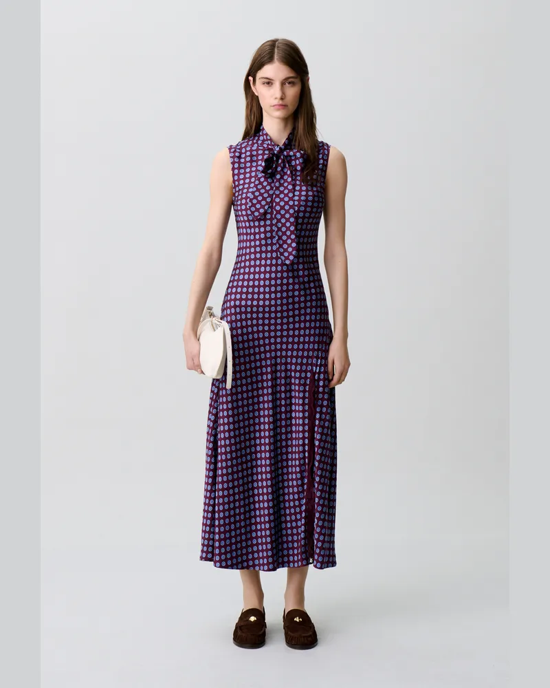 Claudie Pierlot Langes fließendes Spitzenkleid Print