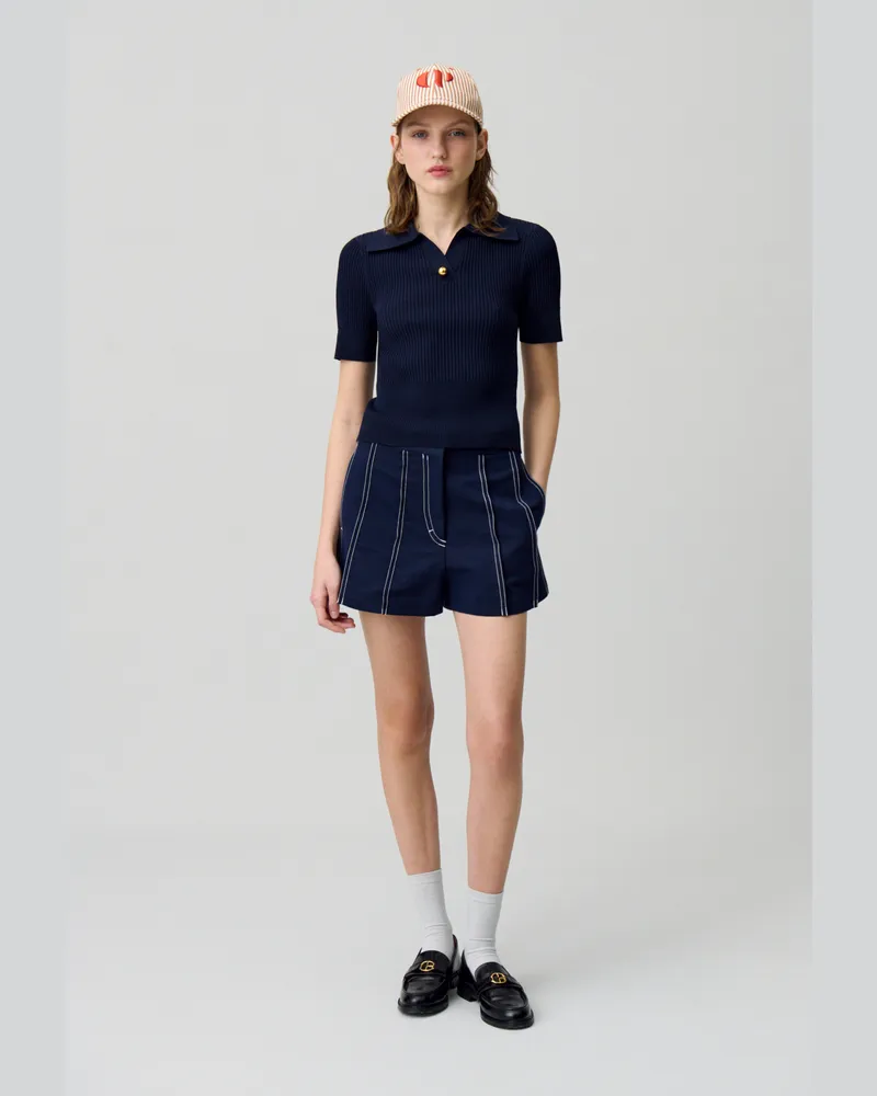 Claudie Pierlot Feiner Stricktop Marine