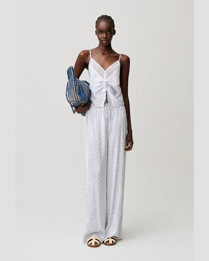 Claudie Pierlot Fließende Hose mit Gummizug Heller