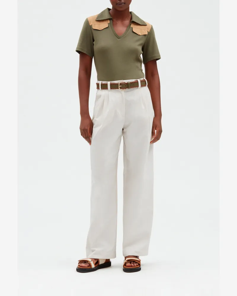 Claudie Pierlot Weite Hose, elfenbein Elfenbein