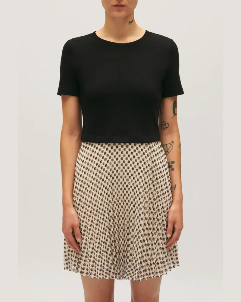 Claudie Pierlot Kurzes Kleid Teli aus Materialmix Heller
