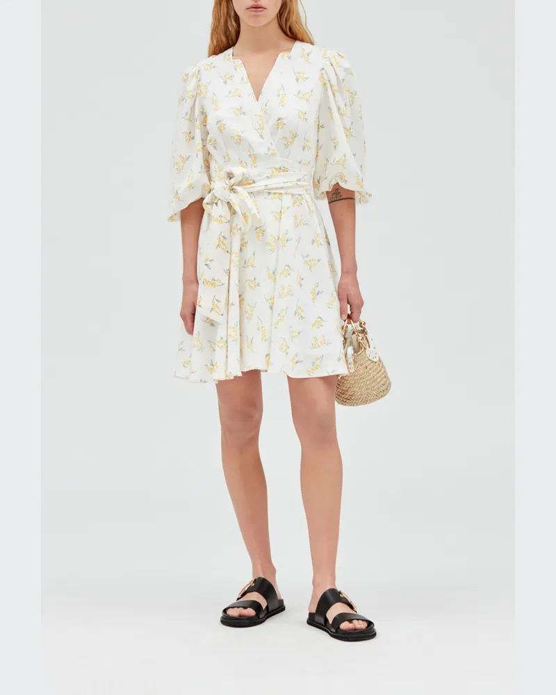 Claudie Pierlot Kurzes Wickelkleid, Mimose Heller