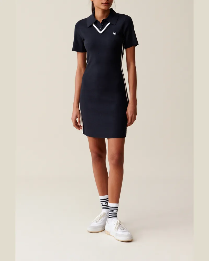 Claudie Pierlot Slim-Jeanskleid kurz Toto Zweifarbig