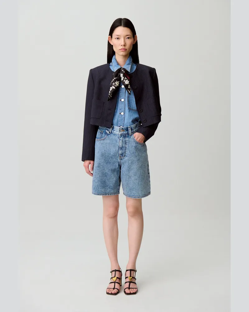 Claudie Pierlot Oversize-Jeanshemd Denim