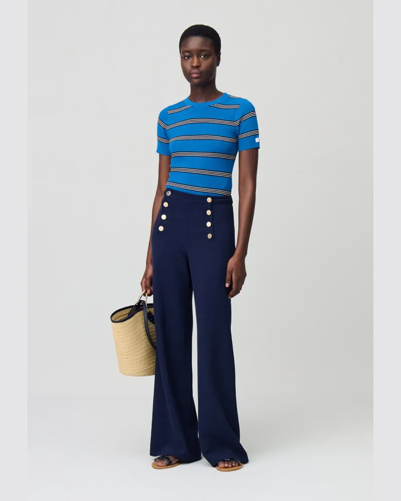 Claudie Pierlot Gerade geschnittene Hose Marine
