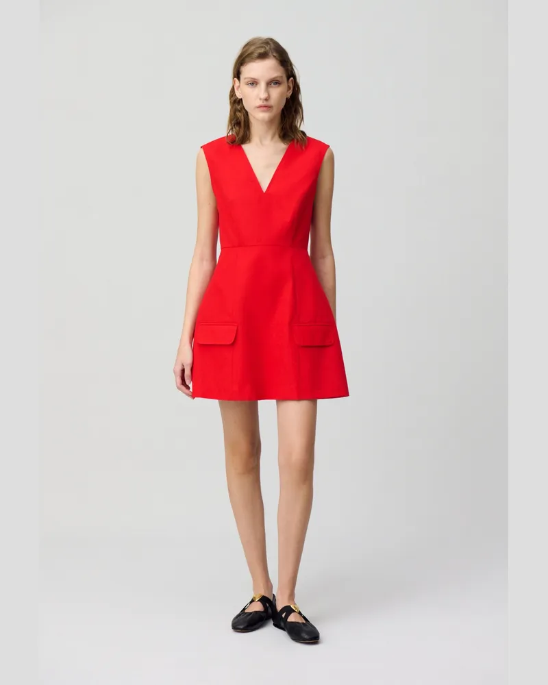 Claudie Pierlot Figurbetontes kurzes Kleid Rot