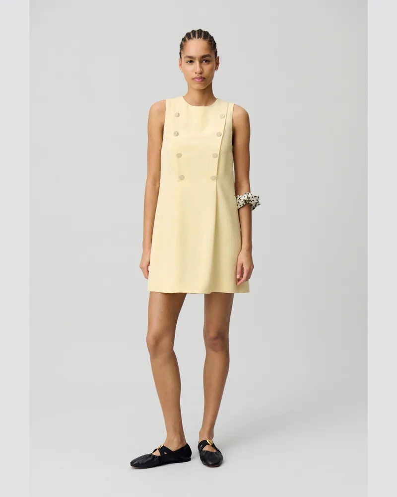 Claudie Pierlot Tailliertes kurzes Kleid Stroh
