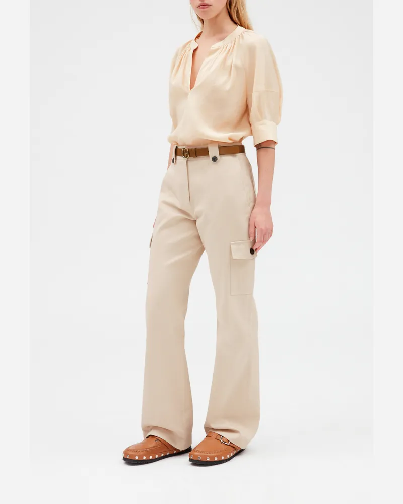 Claudie Pierlot Kurzärmelige Bluse Mastix