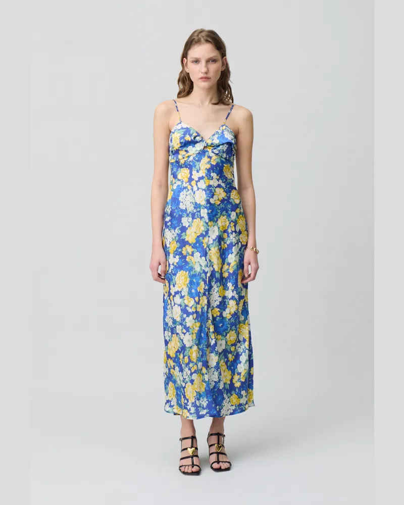 Claudie Pierlot Langes Kleid Blumenmuster Multico
