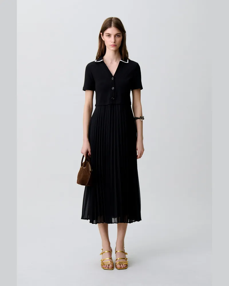 Claudie Pierlot Fließendes Kleid Schwarz