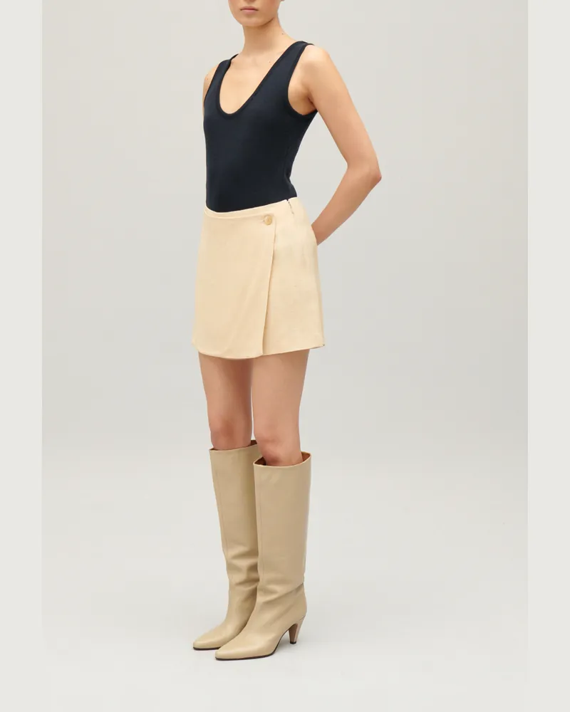 Claudie Pierlot Kurzer Wickelrock Beige Beige
