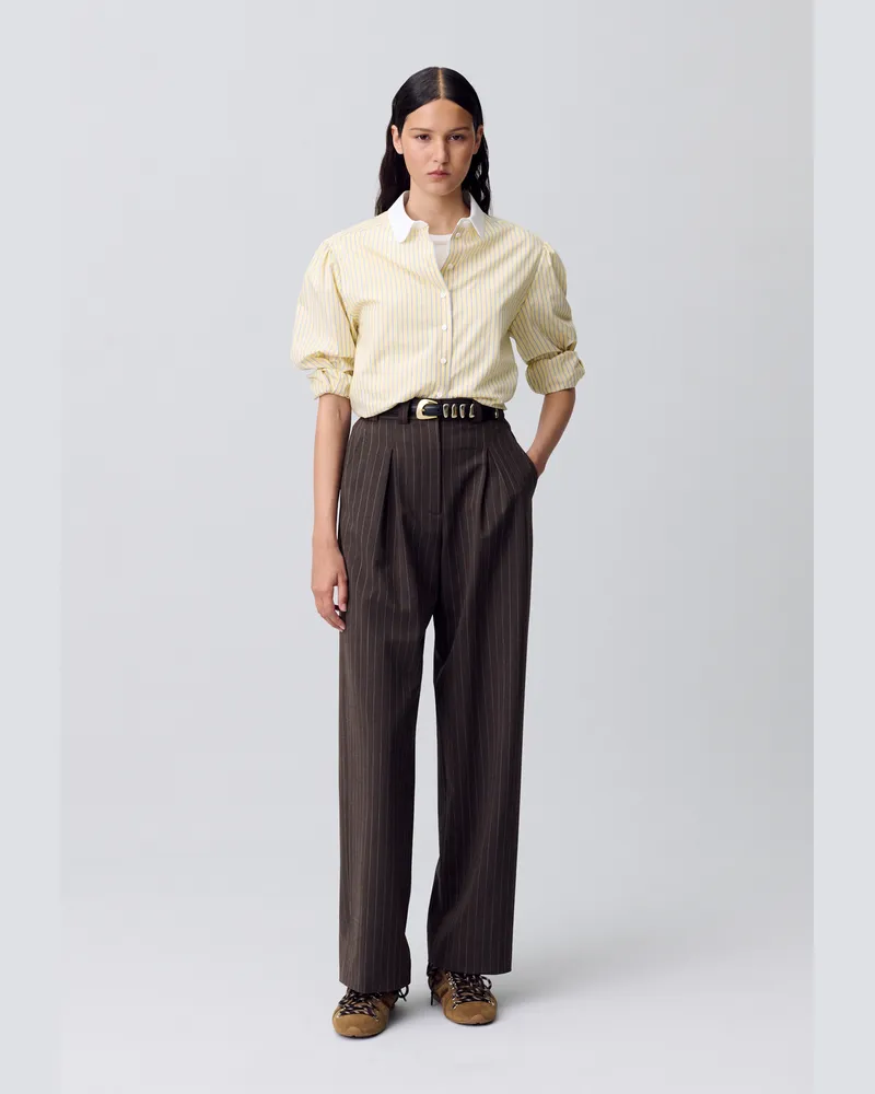 Claudie Pierlot Gerade geschnittene Hose Braun