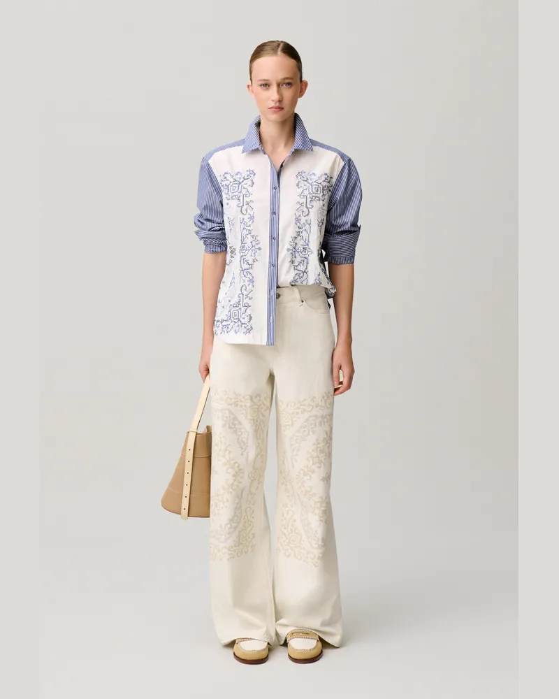 Claudie Pierlot Jeans mit CP-Stickerei Denim