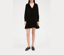 Kurzes Kleid aus schwarzem Samt