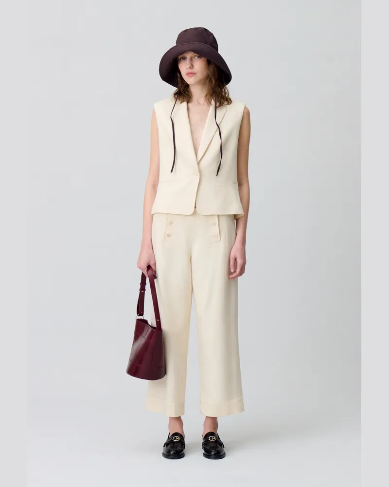 Claudie Pierlot Ärmelloser Blazer Hell
