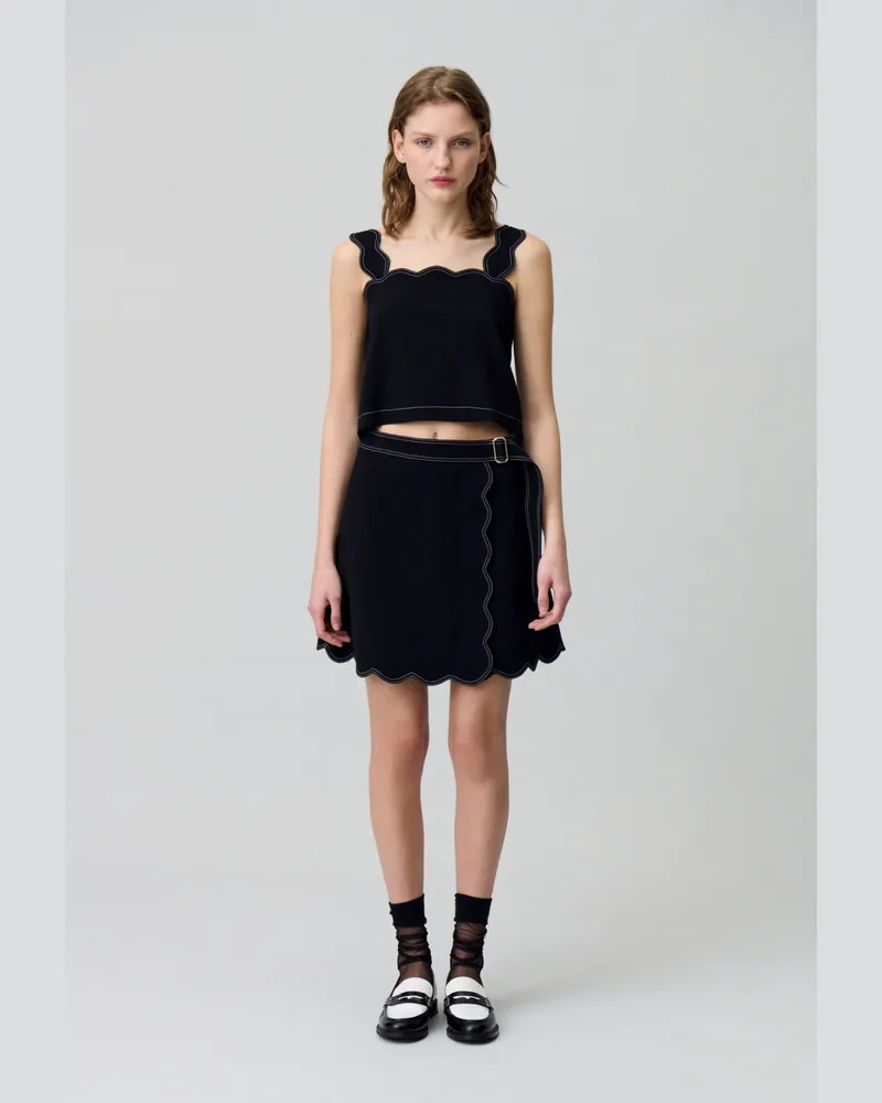 Claudie Pierlot Rückenfreies Top Schwarz