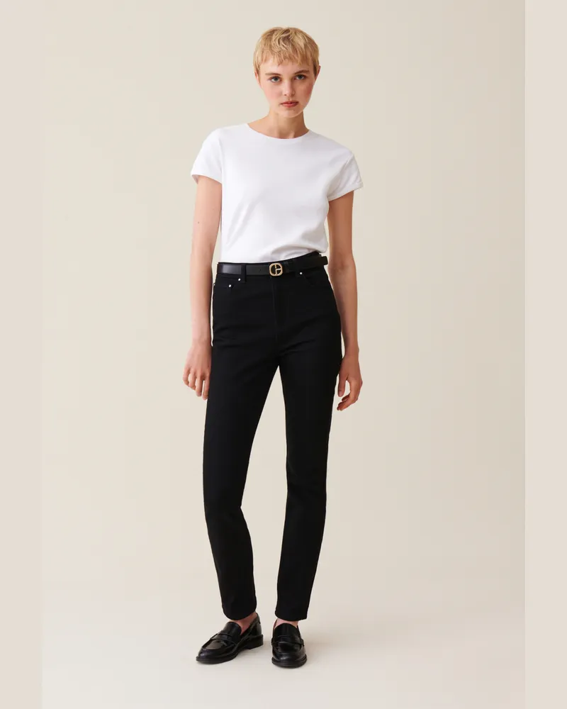 Claudie Pierlot Schwarze Slim-Jeans Schwarz