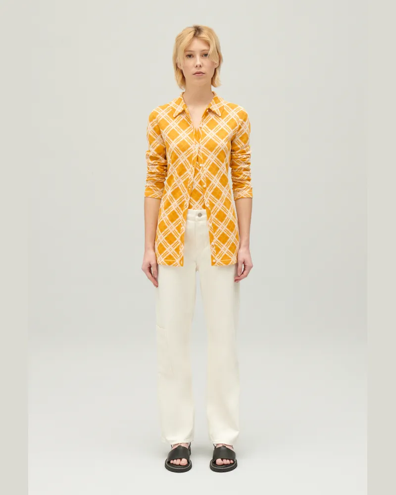 Claudie Pierlot Cardigan Karomuster Gelb Multico