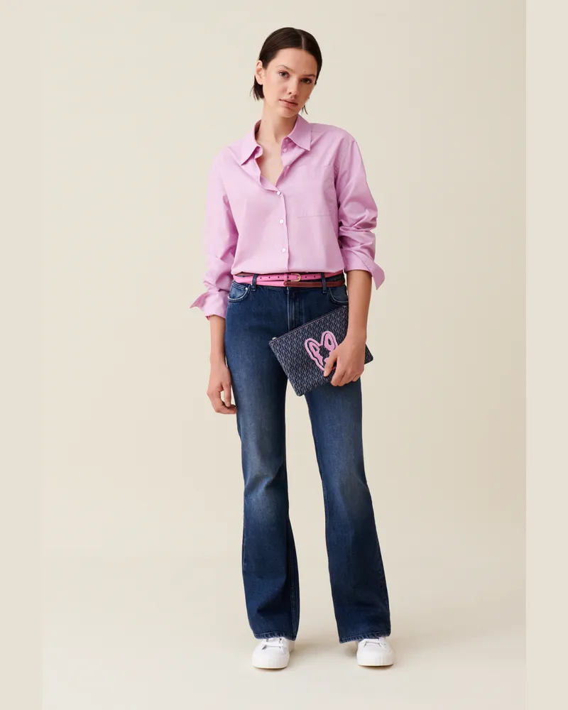 Claudie Pierlot Geknöpfte Bluse Blass-rosa