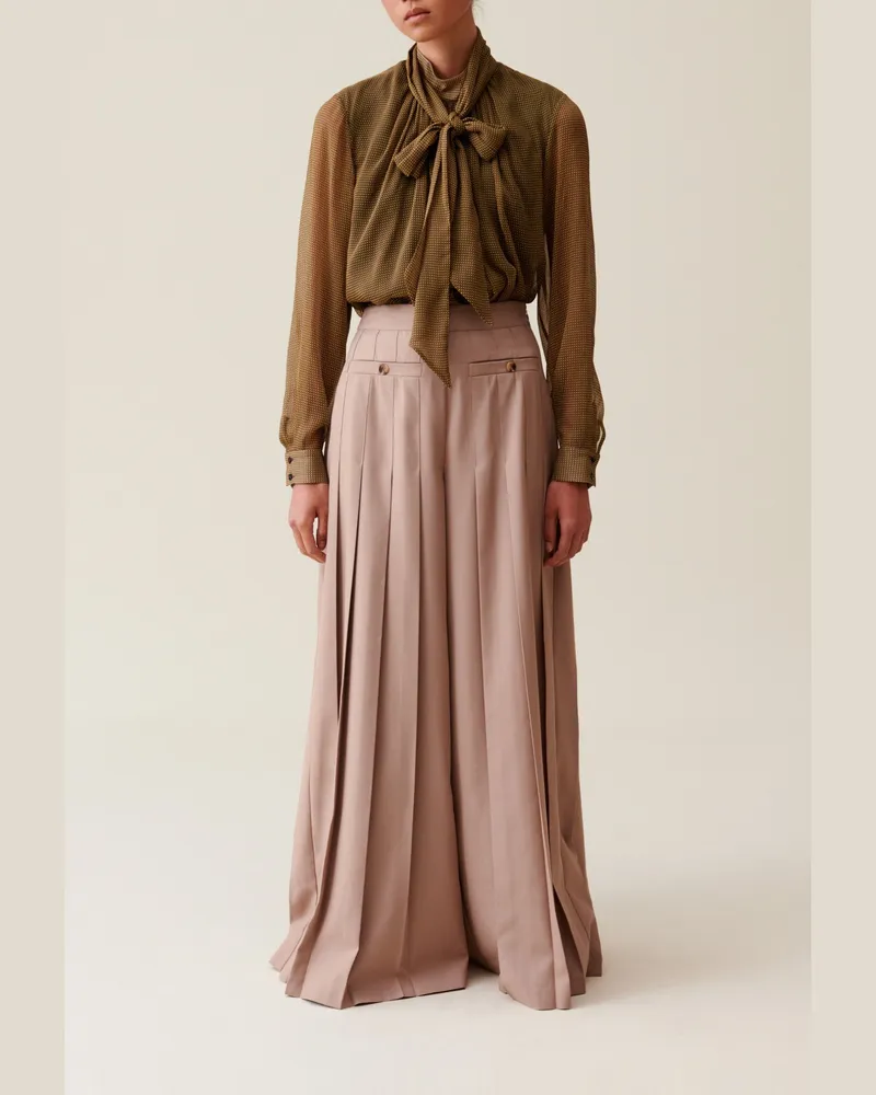 Claudie Pierlot Fließende Lavallière-Bluse Gelb