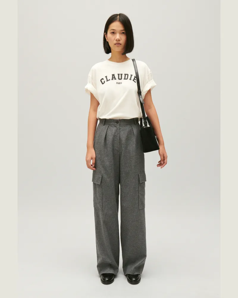 Claudie Pierlot Cargohose in Hellgrau Hell-grau