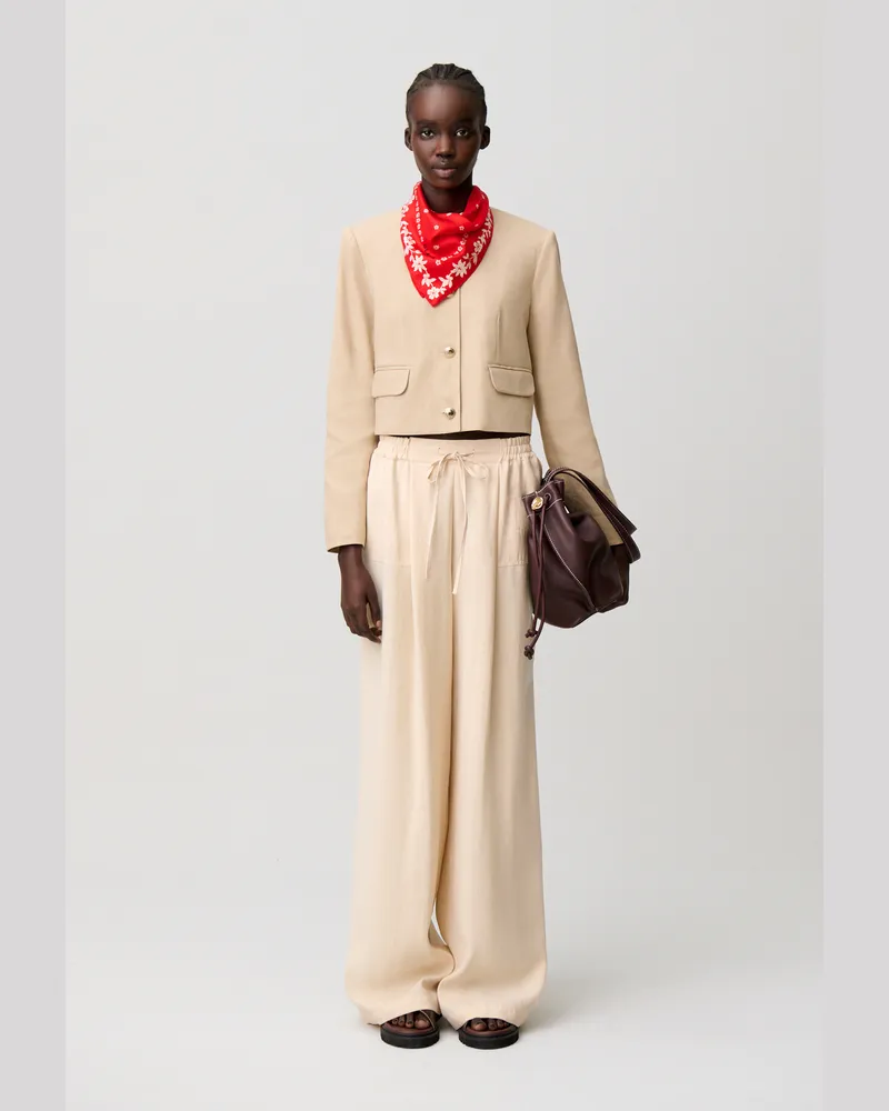 Claudie Pierlot Gerade Anzughose Vanille