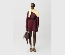 Kurzes fließendes Kleid aus Satin