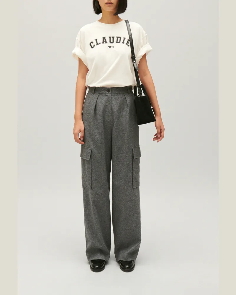 Claudie Pierlot Cargohose in Hellgrau Hell-grau