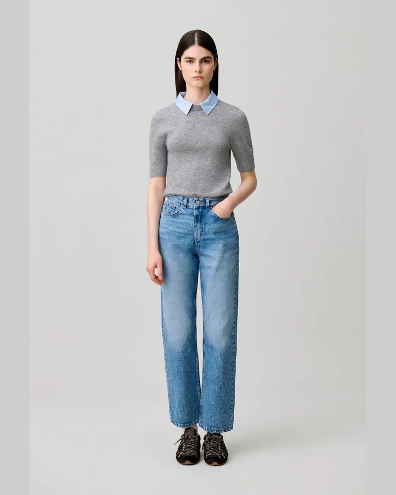 Claudie Pierlot Lagenlook-Wollpullover Zweifarbig