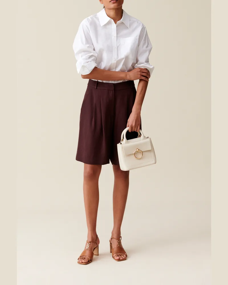 Claudie Pierlot Hochtaillierte Bermuda Cappuccino Cappuccino