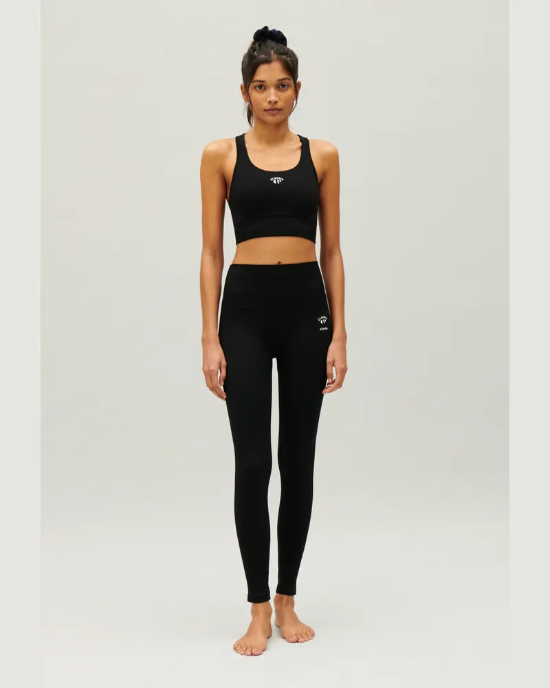 Claudie Pierlot Schwarze Sportleggings Claudie x Circle Volcan