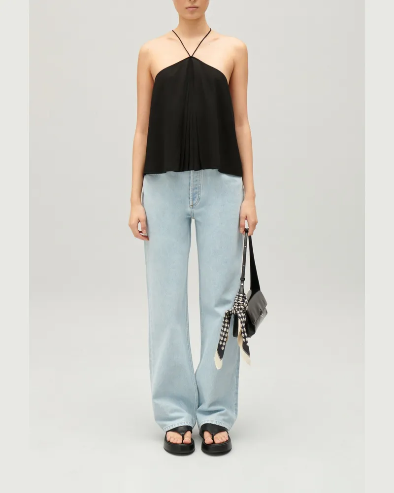 Claudie Pierlot Bustier-Top mit Trägerbändern Schwarz Schwarz