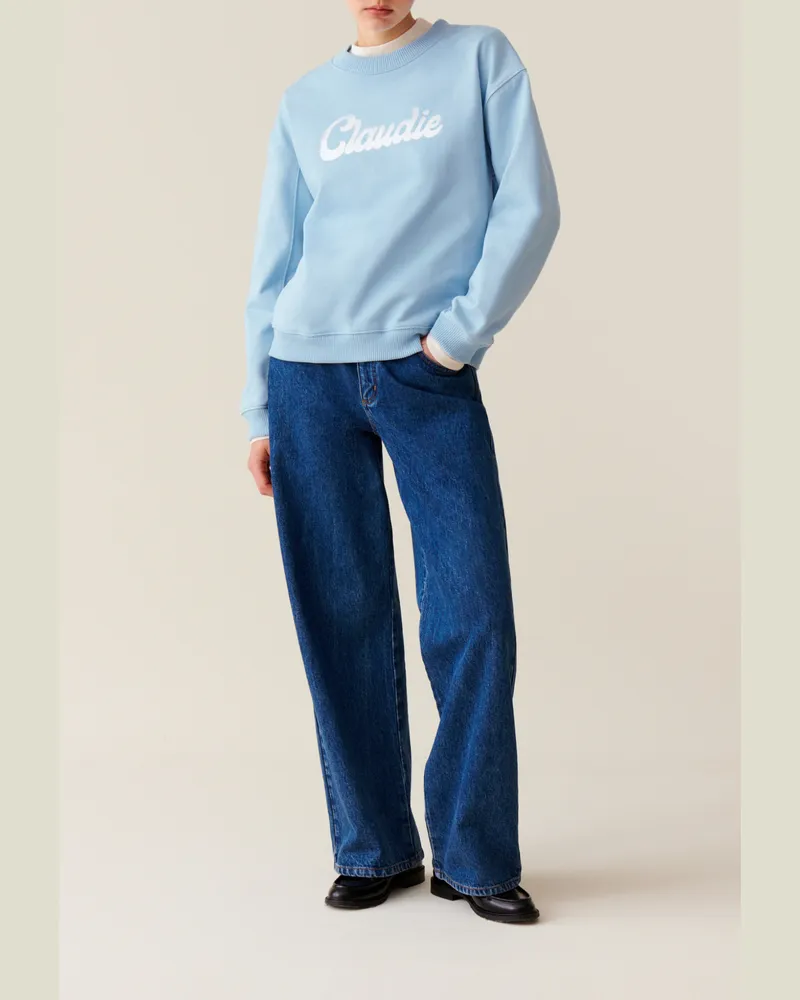 Claudie Pierlot Weites Claudie Sweatshirt Himmel-blau