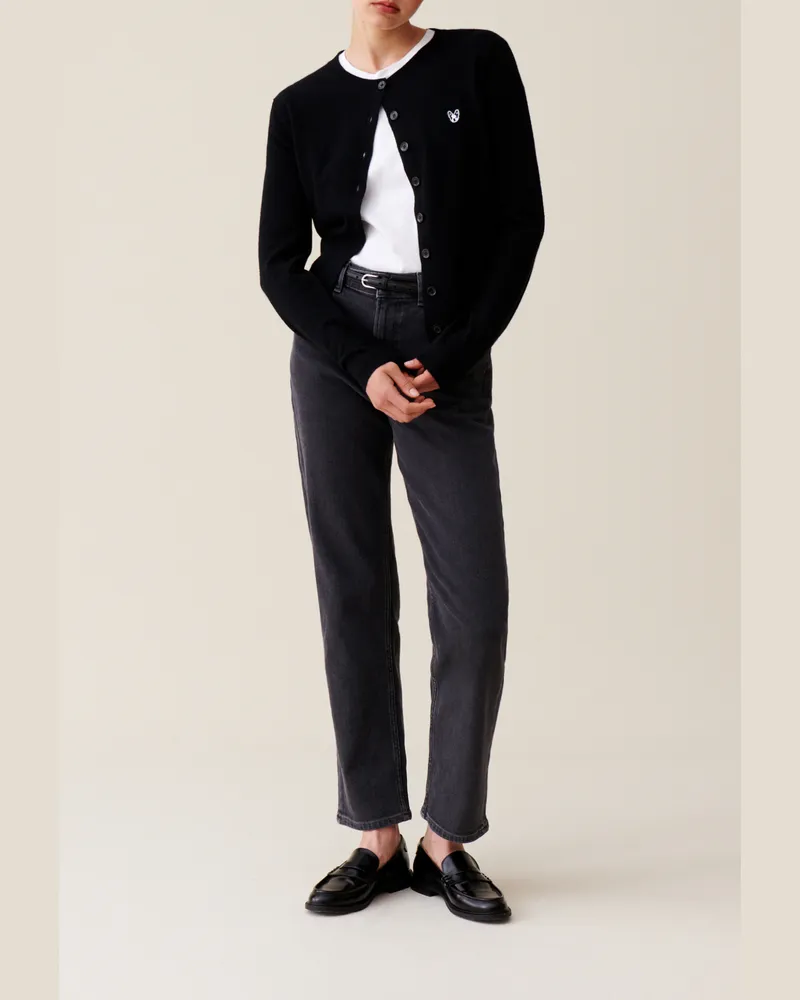 Claudie Pierlot Jean Toto Wollcardigan Schwarz