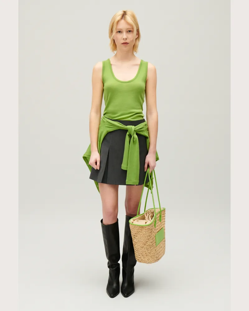 Claudie Pierlot Tanktop aus Wolle Matcha