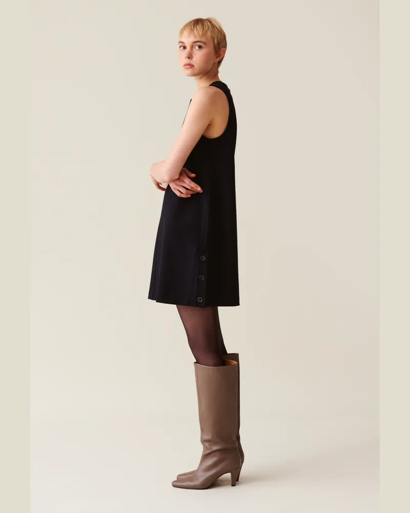 Claudie Pierlot Ärmelloses kurzes Kleid Marine