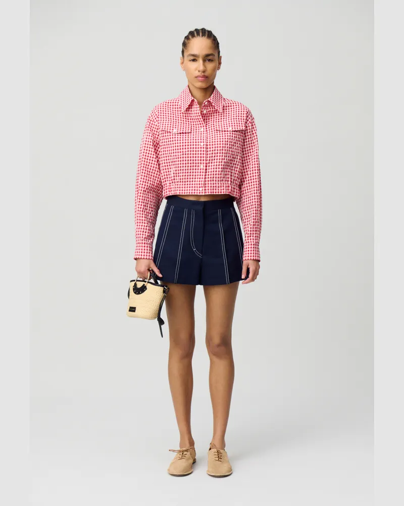 Claudie Pierlot Vichy-Karo-Hemd Zweifarbig