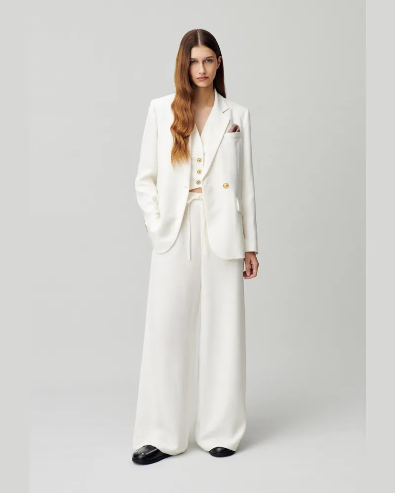 Claudie Pierlot Knopfblazer Ecru