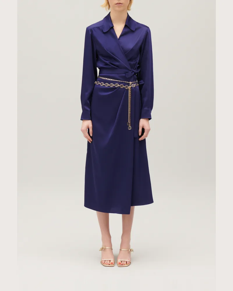 Claudie Pierlot Midi-Wickelkleid Indigo