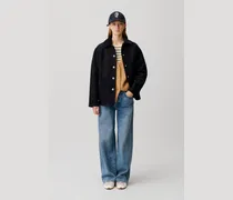 Kurzer, gerader Wollmantel