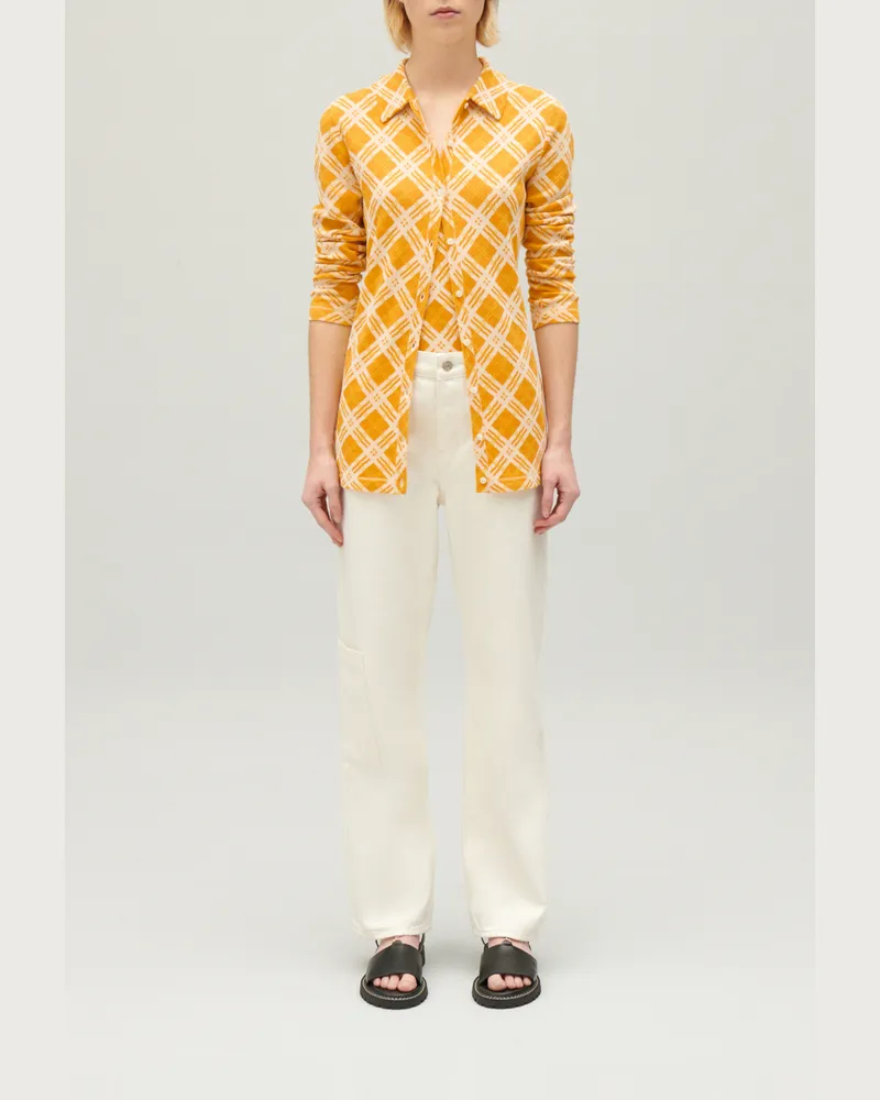 Claudie Pierlot Cardigan Karomuster Gelb Multico