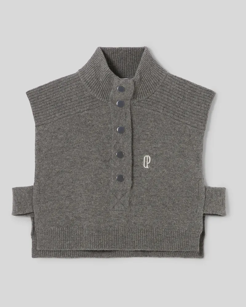 Claudie Pierlot Ärmelloses Stricktop Grau-meliert