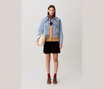 Jeansjacke mit Kontrastnähten