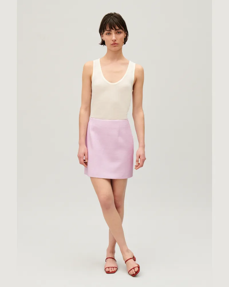 Claudie Pierlot Kurzer Tweed-Rock Lila