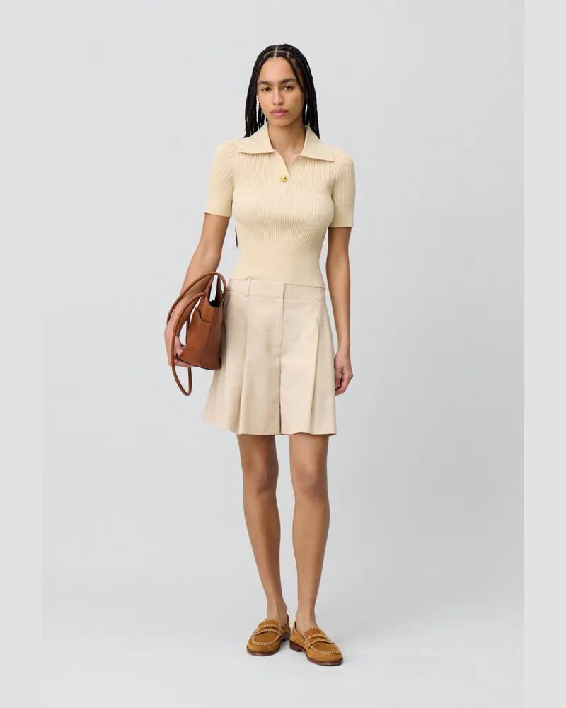 Claudie Pierlot Feiner Stricktop Beige