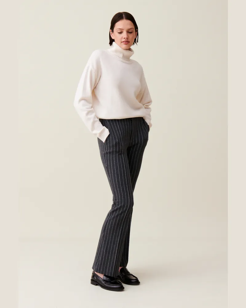 Claudie Pierlot Gestreifte Schlaghose Zweifarbig