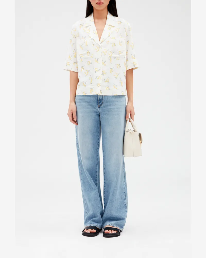 Claudie Pierlot Kurzärmelige Hemdbluse, Mimose Heller