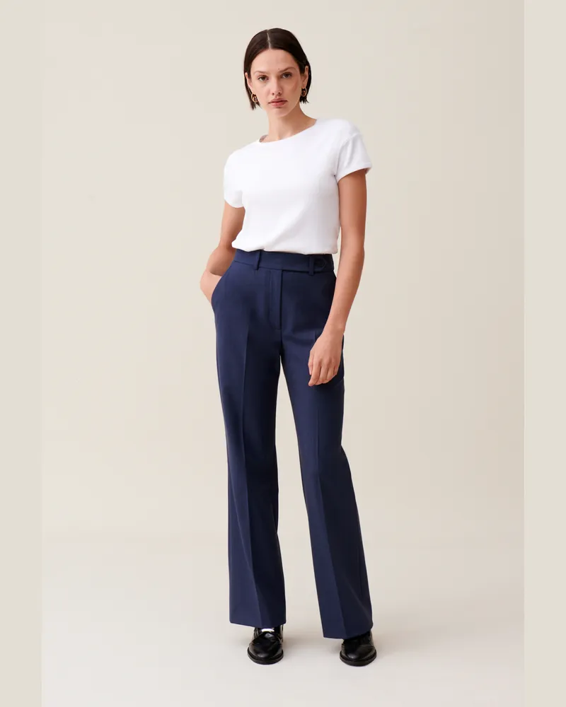 Claudie Pierlot Marinefarbige Woll-Anzughose China