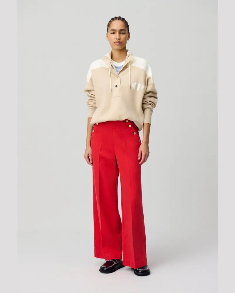 Claudie Pierlot Pascale Jeans mit Steg Rot